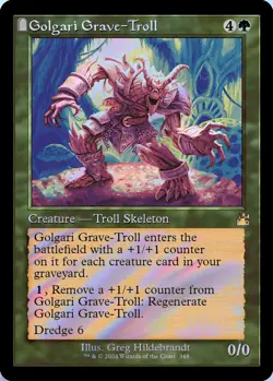 Golgari Grave-Troll (Retro Frame) 0348 MTG RVR NM Foil - Image 1