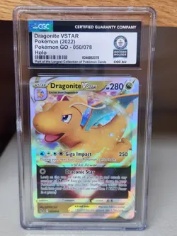 CGC WORLD RECORD 2022 Pokemon Go Dragonite VSTAR 050/078 - Image 1