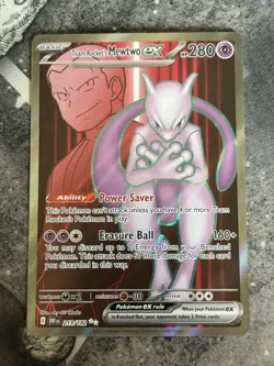 Pokemon TCG Team Rockets Mewtwo EX 213/182 Full Art NM Destined Rivals - Image 1