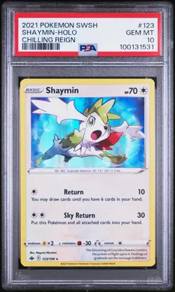 2021 Pokemon SWSH Shaymin-Holo Chilling Reign PSA 10 Gem Mint A-9 - Image 1