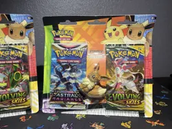 Pokemon Back to School Eraser Pack Eevee Set of 2 Evolving Skies Astral Radiance - Image 3