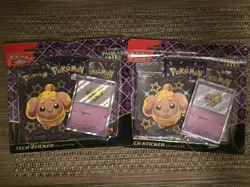 Pokemon Paldean Fates Tech Sticker Collection TCG Shiny Fidough Brand New - Image 1