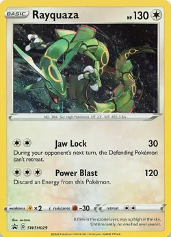Rayquaza - SWSH029 - Cosmos Holo - Pokemon TCG - Black Star Promo - Near Mint - Image 1