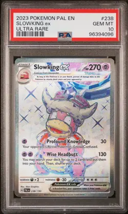 PSA 10 GEM MINT Slowking Ex Paldea Evolved Full Art Holo Pokemon 238/193 - Image 1