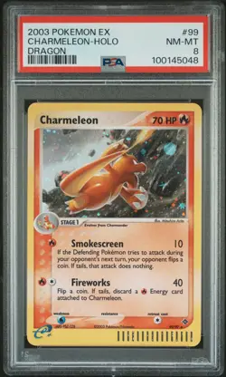 PSA 8 NM-MT Charmeleon Holo EX Dragon E-Series 2003 Pokemon 99/97 - Image 1