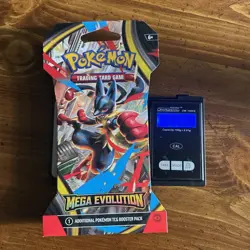 (VERY HEAVYU) 33.36G Pokemon TCG Mega Evolution Sleeved Booster Pack (SEALED)☑ - Image 1
