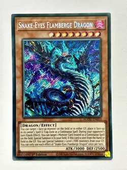 AGOV-EN010 Snake-Eyes Flamberge Dragon - Secret Rare 1st Ed. Near Mint YuGiOh - Image 1
