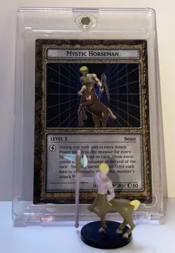 Vintage Yu-Gi-Oh DDM Dungeon Dice Monsters Mystic Horseman 1996 Card Figure - Image 1