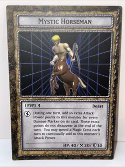 Vintage Yu-Gi-Oh DDM Dungeon Dice Monsters Mystic Horseman 1996 Card Figure - Image 5