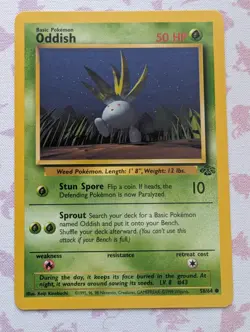 Oddish 58/64 Jungle Set Vintage 1999 Pokemon Card - Image 1