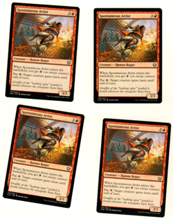 Set Of 4 Spontaneous Artist 134/264 Common Kaladesh Magic the Gathering MTG Card - Image 3