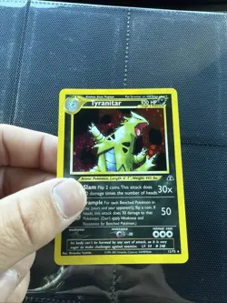 Pokemon TCG Tyranitar Holo Rare Card 12/75 Neo Discovery - Image 1