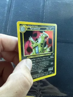 Pokemon TCG Tyranitar Holo Rare Card 12/75 Neo Discovery - Image 2