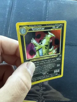 Pokemon TCG Tyranitar Holo Rare Card 12/75 Neo Discovery - Image 3