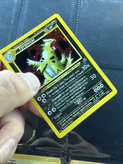 Pokemon TCG Tyranitar Holo Rare Card 12/75 Neo Discovery - Image 4