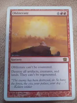 Obliterate 8th Edition Regular Rare Magic The Gathering Card - Image 1