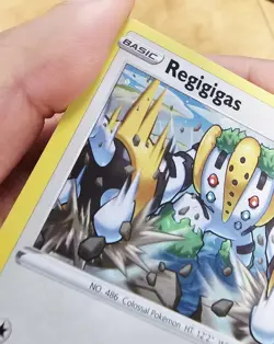 Regigigas #SWSH247 HD Swirl 💫 Cosmos Holo Black Star Promo Pokemon Card NM - Image 3