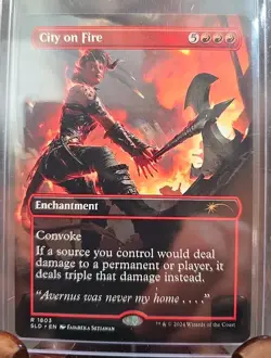 City on Fire Secret Lair Drop MTG Regular Near Mint - Image 1