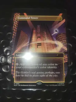 Spider-Man Secret Lair MTG Villainous Plots Command Tower - Image 1