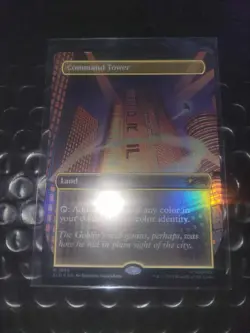 Spider-Man Secret Lair MTG Villainous Plots Foil Command Tower - Image 1