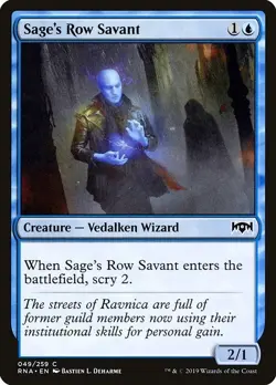 Sage's Row Savant 4x FOIL RNA MTG Ravnica Allegiance Common MINT blue - Image 1