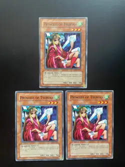 Yugioh Princess Of Tsurugi YSD-EN014 1st Edition Common Damaged X3 - Image 1