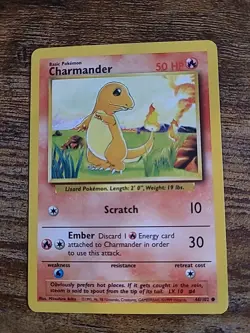 CHARMANDER - Base Set - 46/102 - Common - Pokemon Card - Unlimited - Image 1