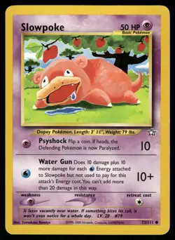Slowpoke MP 073/111 Neo Genesis Pokemon Card - Image 1