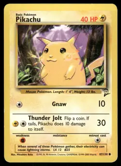 Pikachu HP 087/130 Base Set 2 Pokemon Card - Image 1
