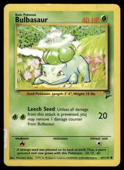 Bulbasaur HP 067/130 Base Set 2 Pokemon Card - Image 1