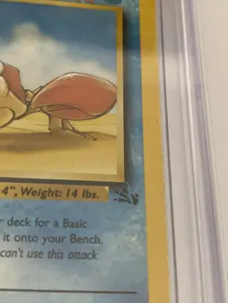RARE 1999 WOTC Pokemon Fossil Krabby Card "Slash" Logo Symbol Error misprint - Image 3