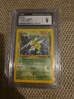Scyther 26/64 Jungle Non-Holo Rare Pokemon Card Vintage TCG WOTC CGC GRADE 9 - Image 1