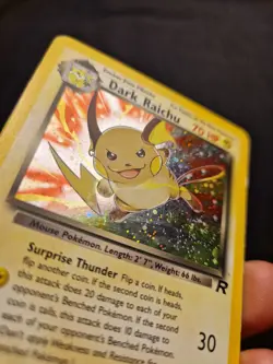 Dark Raichu Holo 83/82 Team Rocket 2000 WOTC Secret Rare Vintage Pokemon Card LP - Image 4