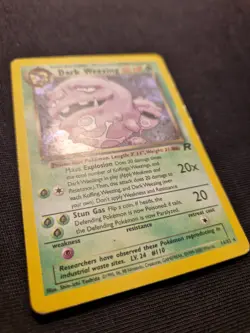 Dark Weezing Holo 14/82 Team Rocket 2000 WOTC Vintage Pokemon Card LP - Image 5