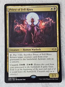 MTG Priest of Fell Rites #208 Modern Horizons 2 2021 Magic Card Rare NM - Image 2