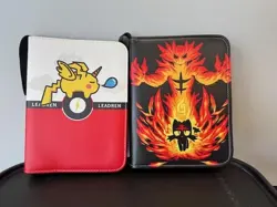 Pokemon 480 Trading Card 4 Pocket Zipper Binder Album Folder Pikachu Lot Of 2 - Image 1