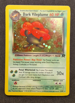 Dark Vileplume Holo 13/82 Team Rocket 2000 WOTC Vintage Pokemon Card LP - Image 1