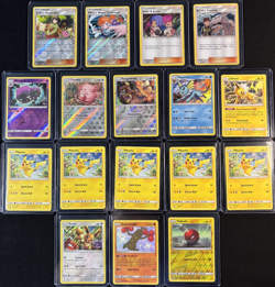 Pokemon (17) Card Lot Weezing Chansey Pikachu Eevee Voltorb Jolteon (#07) - Image 1