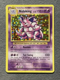 Nidoking 45/108 Rare Holo XY Evolutions Pokemon Card 2016 Ken Sugimori - Image 1