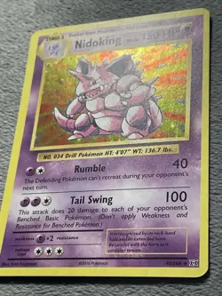 Nidoking 45/108 Rare Holo XY Evolutions Pokemon Card 2016 Ken Sugimori - Image 2