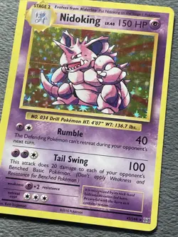 Nidoking 45/108 Rare Holo XY Evolutions Pokemon Card 2016 Ken Sugimori - Image 3