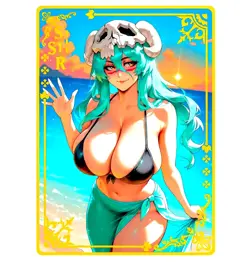 Waifu Anime Cards TCG | Bleach - Nel Tu Nelliel [ METAL CARD ] SSR | Sexy Hentai - Image 1