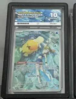Pokemon TCG Misty's Psyduck Card Destined Rivals 193/182 Ace 10 Graded - Image 1
