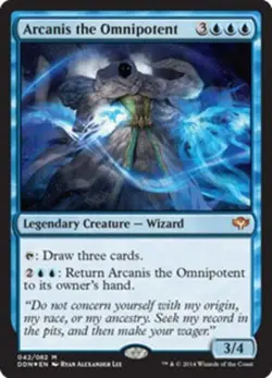 1 x Arcanis the Omnipotent - Foil - Duel Decks: Speed vs Cunning - Moderate Play - Image 1