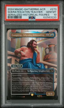2024 MTG ASSASSIN'S CREED #273 SOKRATES, ATHENIAN TEACHER 362/500 PSA 10 - Image 1