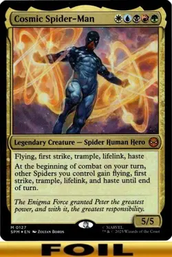 1x - Cosmic Spider-Man - FOIL #127 - Marvel's Spider-Man - NM MTG - Image 1