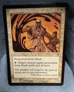 MTG - Obsidian Acolyte - Invasion - NM - Free Shipping! - Buy more & Save! - Image 1