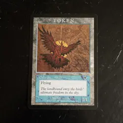 MTG Magic the Gathering Bird Token from Invasion Magic Player Rewards Regular - Image 1