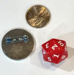 MTG Magic the Gathering Boros Spindown D20 Die & Token Coin Guild Pin 2020 - Image 2