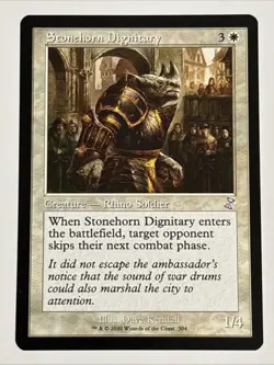 MTG Time Spiral: Remastered Stonehorn Dignitary 304 LP - Image 1